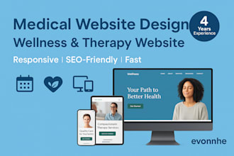 design medical, wellness, and therapy websites for professionals