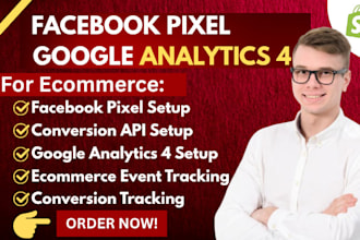 set up tracking system using ga4, meta pixel capi, GTM, stape for your shopify