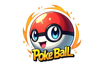 do poke ball mascot logo design unlimited revision