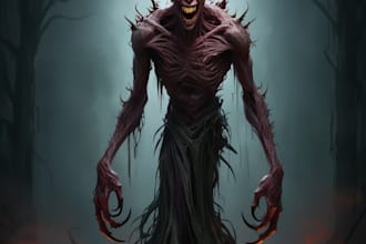create a fantasy or horror character illustration