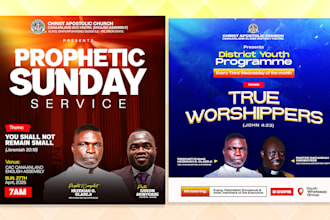 create amazing church flyer or any event flyer fast