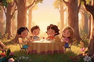 illustrate children storybook 3d children picture book  and kids illustration