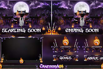 design animated stream overlay, kick, twitch overlay, twitch logo, banner emotes