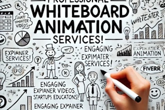 do professional doodle, whiteboard animation, 2d explainer and storytelling