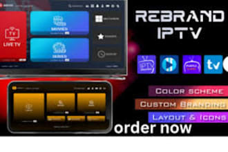 rebrand android iptv app tivimate  rebrand and smart tv app website development