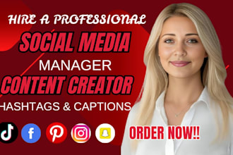 be your social media manager content creator, linkedin marketing