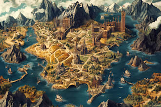 make a custom high res fantasy maps for your rpg world