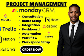 setup workflow, integrate and automate your trello clickup notion monday com