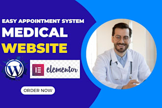 create medical website with elementor and appointment booking system