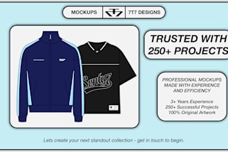 design custom luxury streetwear clothing mockups for hoodie tshirt sweatpants
