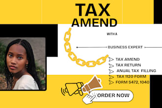 prepare or efile USA individual or business income tax return 1040