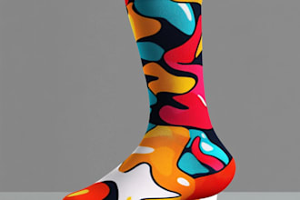 draw unique socks design or sketch for you