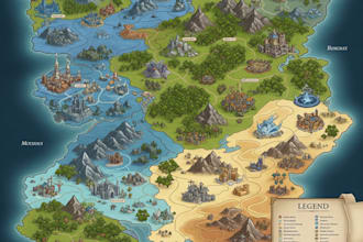 create a custom map for fantasy, scifi, book or boardgame