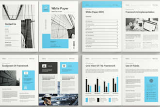 design attractive white paper, crypto white paper design, catalog within 24 hrs