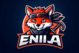 create ninja fox sport mascot logo  design for your business in 12 hours