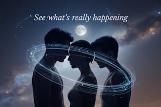 check love triangle, compatibility or cheating possibilities