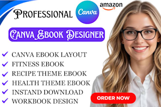 design recipe health fitness themed ebook in canva ready for digital publishing
