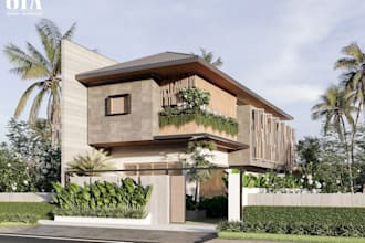 house design, 3d rendering