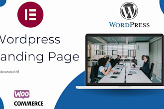 design redesign wordpress elementor pro landing page website bug fix woocommerce