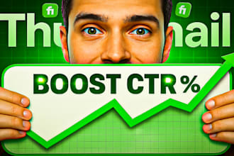 design attractive catchy, clickbait youtube thumbnail in 4hr