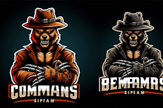 design eye catchy danger animal mascot logo very fast with super color