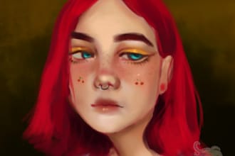 draw concept art and portraits
