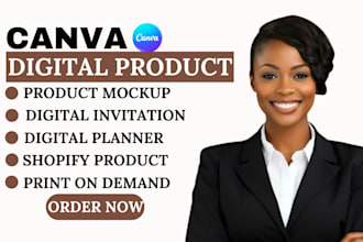 create digital products for etsy digital invitation design canva template mockup