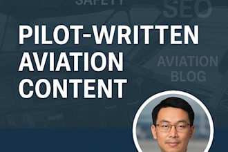 write SEO aviation blog posts by a commercial pilot