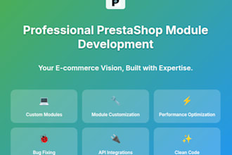 do professional prestashop module development, customization