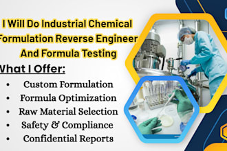 be your industrial product development chemical engineer and reverse engineering