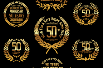 do extremely modern minimalist and anniversary logo design