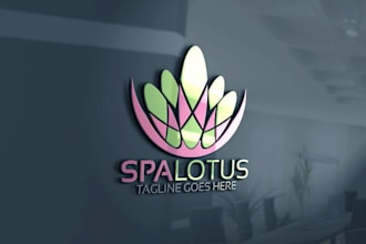 design modern unique spa wellness sport yoga therapy logo