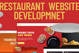 design restaurant website with online food ordering system