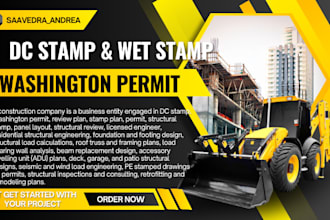 provide dc stamp and washington permit plan, grading plan for ca, tx, fl