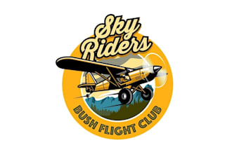 design high quality vintage flying club aviation logo for your business