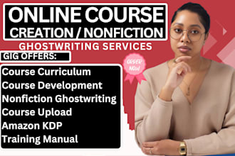 create online course content nonfiction ghostwriting teachable course creation