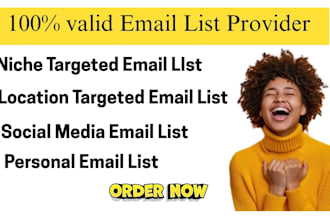 build and verify a targeted email list for your niche targeted audience