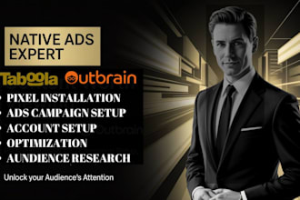 set up marketing campaign taboola outbrain native ads advertorial landing page