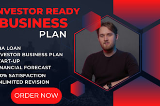 be a business plan writer for startups, investor ready, restaurant, sba loan