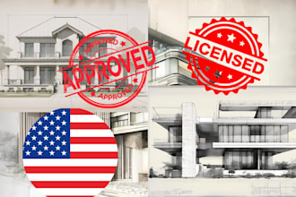 review, stamp california and florida architectural drawings, USA city permit