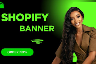 design shopify banner, hero image, website banner, any product design