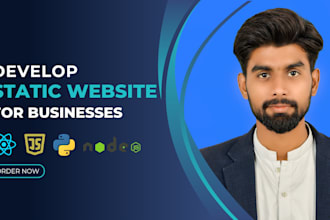 develop a static website for you