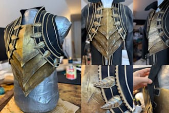 create 3d wearable cosplay costume prop 3d armor helmet weapon for 3d printing