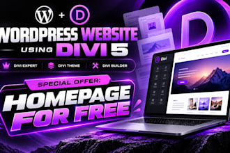 create wordpress website using divi 5, divi expert, divi theme and divi builder