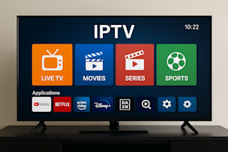 create iptv restream, drm, m3u link, live tv and vod with unlimited connection