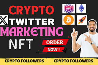 x promotion, promote nft, playtoearn, metaverse or crypto, twitter marketing