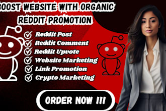 do organic reddit marketing for app game, music, crypto sass website promotion