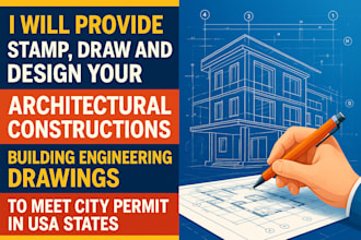 draw, stamp architectural constructions drawing mep civil engineer in illinois