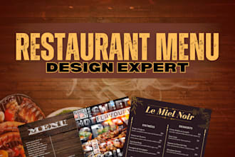 do your amazing restaurant menu, digital menu, food menu, café menu, bar menu