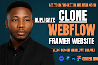 clone duplicate develop website to webflow framer website design webflow website